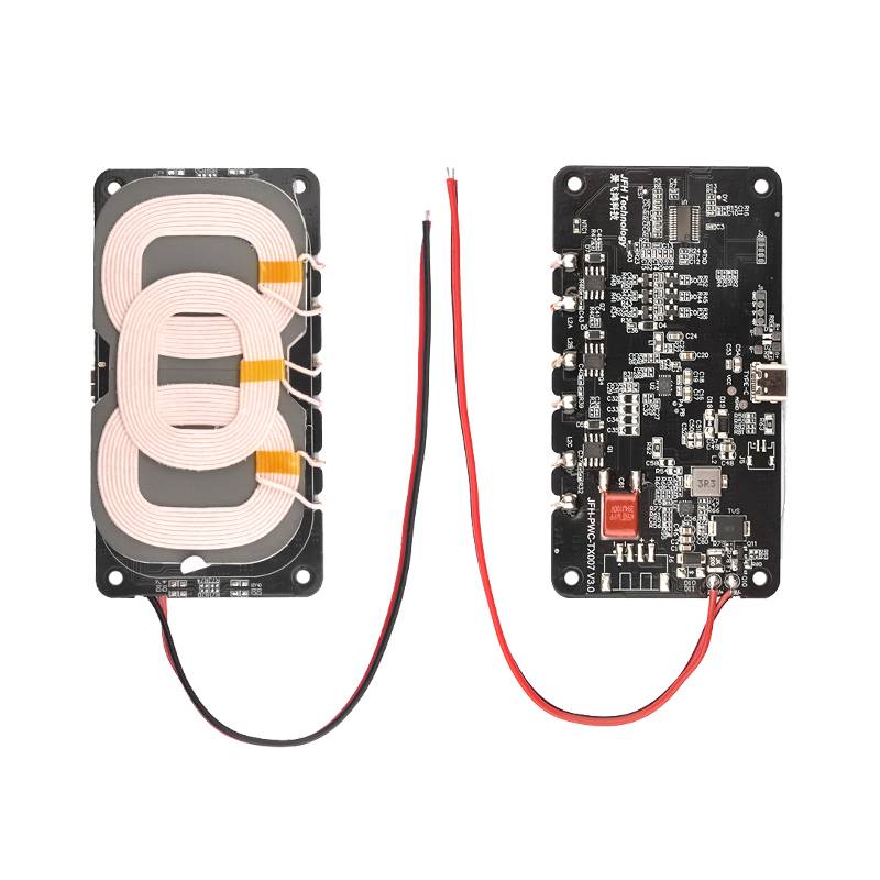 Type-C 接口 车载3线圈18W大功率 发射无线充电器模块短路保护