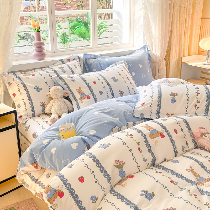 全棉被套单件简约小清新100纯棉被罩新款被子套被芯套单人150x200