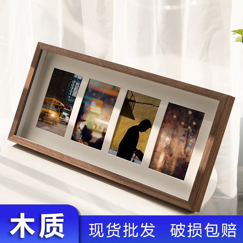 洗照片做a成相框组合相片摆台两联多孔做婚纱照儿童照画框挂墙三