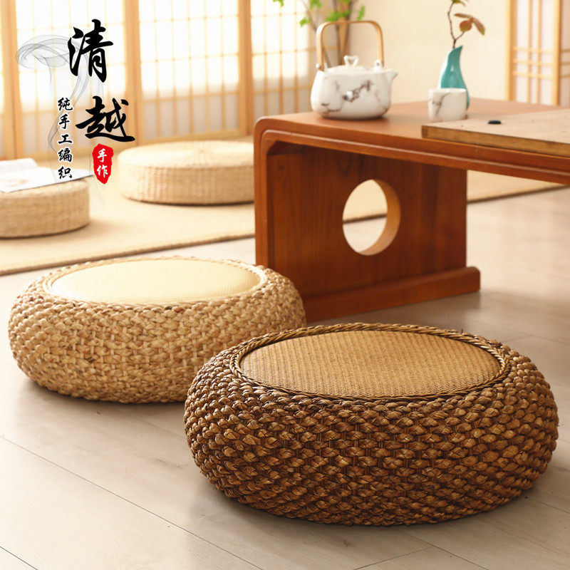 藤编蒲团坐垫客厅加厚日式茶室打坐垫拜佛禅修垫子榻榻米草编坐墩
