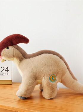 卡通冠龙毛绒玩具男孩生日礼物副栉龙公仔L恐龙玩偶家居抱枕摆件