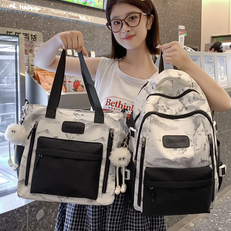 高颜值书包女初中生小清新中学生双肩包大容量设计感大学生背包,箱包皮具/热销女包/男包,双肩背包,淘宝优惠券,粉丝福利购,淘宝优惠卷