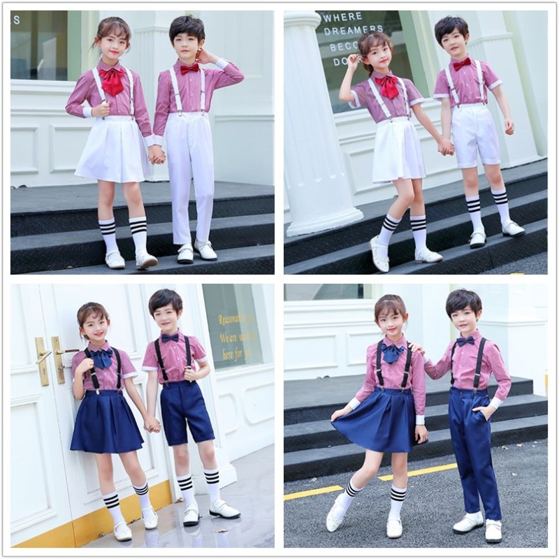 儿童合唱演出服幼儿园朗诵表演服男女童毕业照服装小学生礼服套装