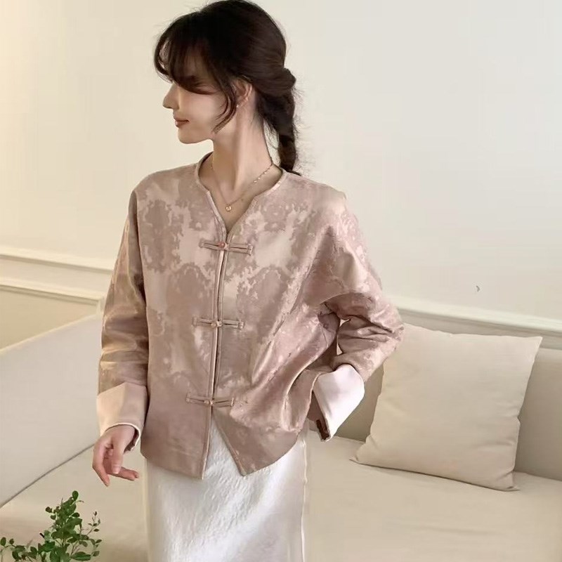 新中式国风高级感外套女2025春季新款气质复古唐装上衣订婚敬酒服