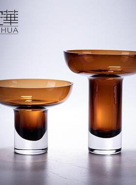 安华轻奢简约玻璃花瓶插花干花花器装饰品创意摆件工艺品