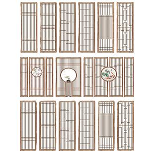 饰 定制实木屏风隔断新中式 玄关花格简约入户格栅客厅卧室背景墙装