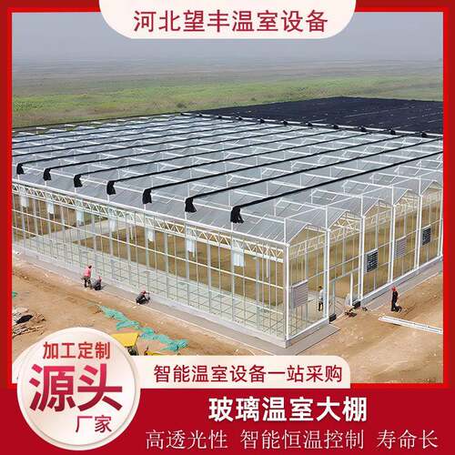 大棚骨架加工厂蔬菜农业立体种植大棚全套配件智能连栋玻璃温室
