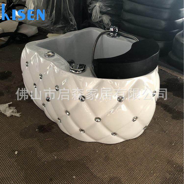 新款足浴盆电动带按摩洗脚足浴沙发盆美足椅美脚洗浴钻石玻璃钢盆