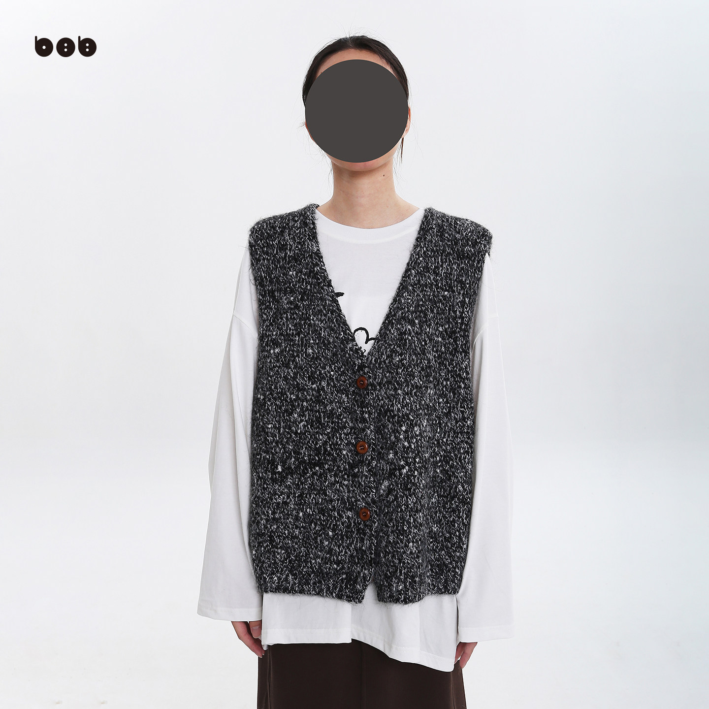 【表情系列】白目自叠穿短款毛织马甲女2025秋冬新款原创百搭背心,女装/女士精品,马夹,淘宝优惠券,粉丝福利购,淘宝优惠卷