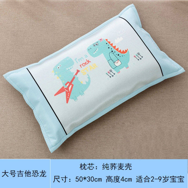 儿童枕头6-12岁荞麦皮夏季儿童荞麦枕3岁男宝宝冰丝凉席枕头6-9幼