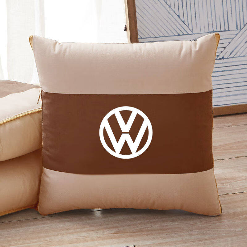 WONST新款棕色汽车抱枕被两用抱枕空调被折叠车载被多功能午睡大