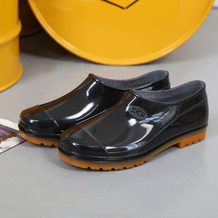 春秋时尚雨鞋男士低帮元宝防滑胶鞋劳保胶鞋雨靴男防水套鞋潮冬季