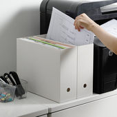 霜山A4文件收纳盒档案盒桌面文件框厨房厨具储物盒橱柜杂物整理盒