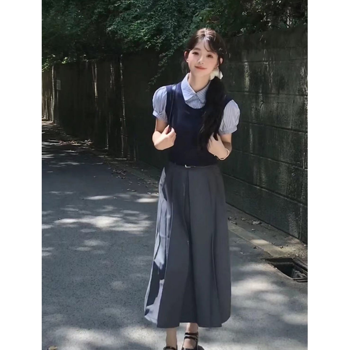 两件套装韩系简约通勤学院风