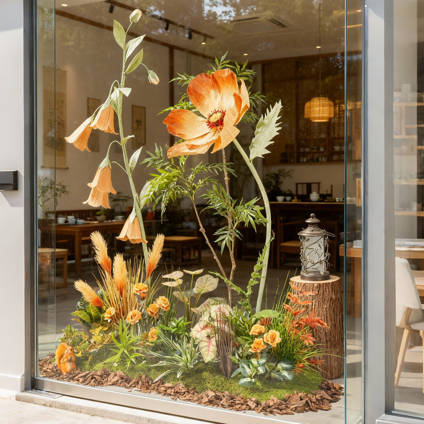 秋冬假花仿真花造景室内大型纸花仿生绿植物落地摆件橱窗隔断装饰,家居饰品,仿真花/假花,淘宝优惠券,粉丝福利购,淘宝优惠卷