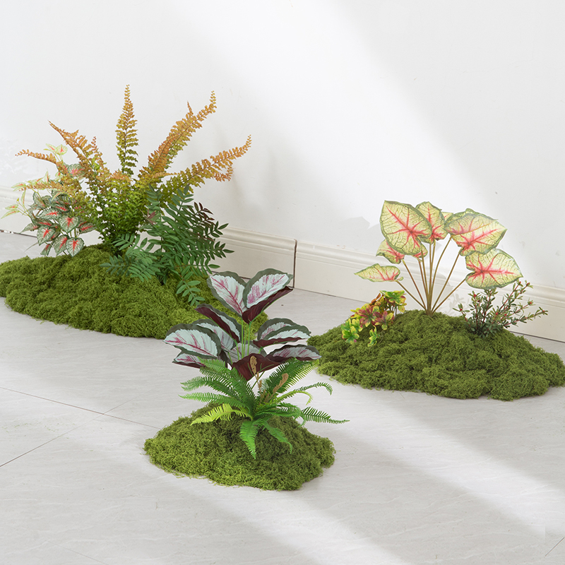 仿真苔藓绿植造景室内高端仿生植物微景观摆件橱窗假青苔堆景组合