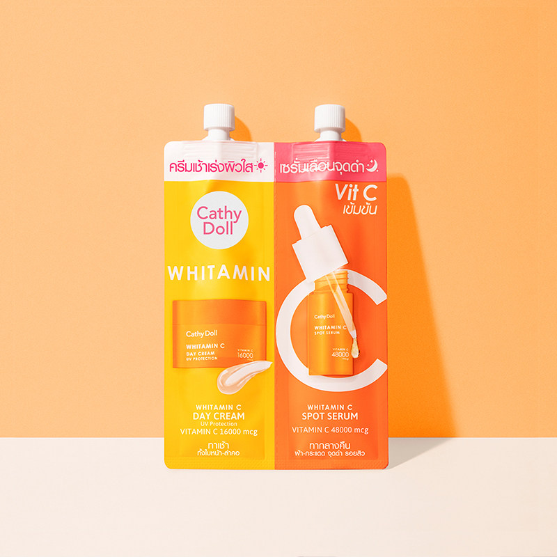 cathy doll/凯婷娃娃维c焕颜面霜 精华液 抗氧化提亮肤色(随行装)