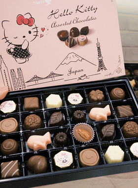 日本mary‘s玛丽hellokitty限定什锦巧克力情人节零食伴手礼物盒