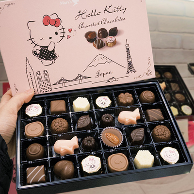日本mary‘s玛丽hellokitty限定什锦巧克力情人节零食伴手礼物盒