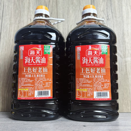 海天上色好老抽4.9L大桶餐饮装