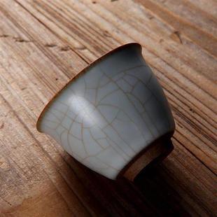 凝香阁茶养开片月白汝窑茶杯陶瓷茶具功夫茶杯普洱品茗杯主人杯