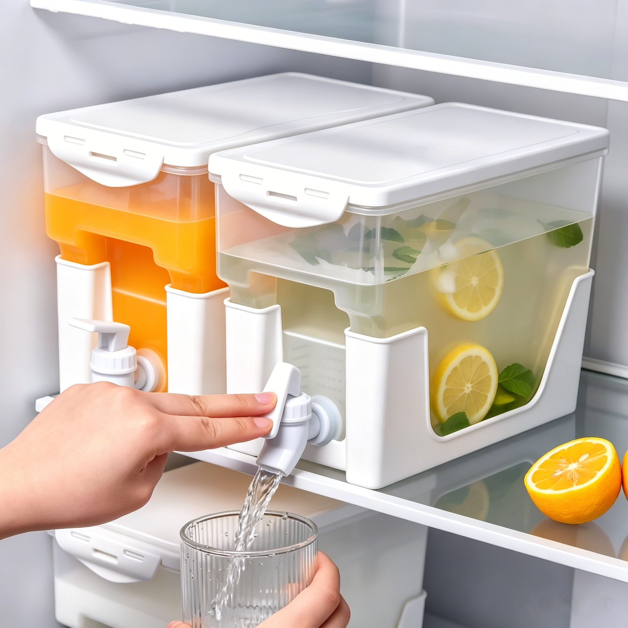 日本家用冷水壶带龙头冰箱储水冰水饮料桶水果茶耐高温凉水冷泡壶
