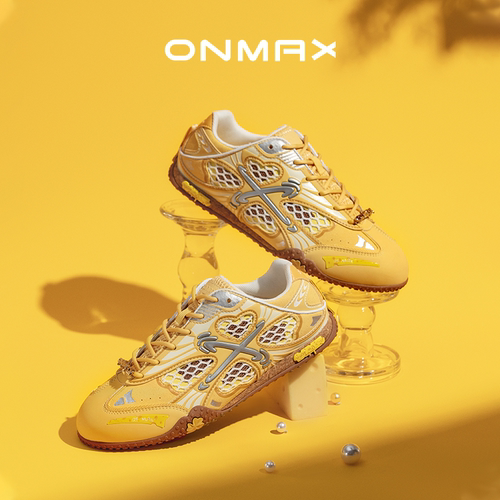 onmax四叶草起司黄薄底德训鞋