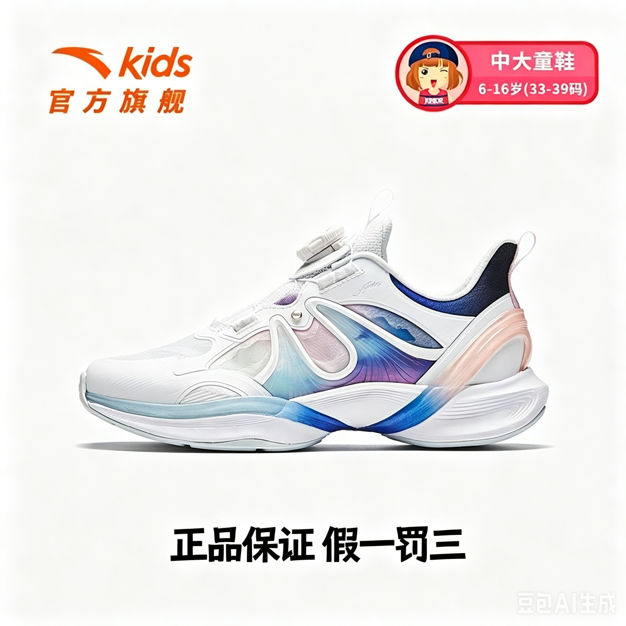 antakids 舒适百搭体测体考 低帮 儿童跑步鞋