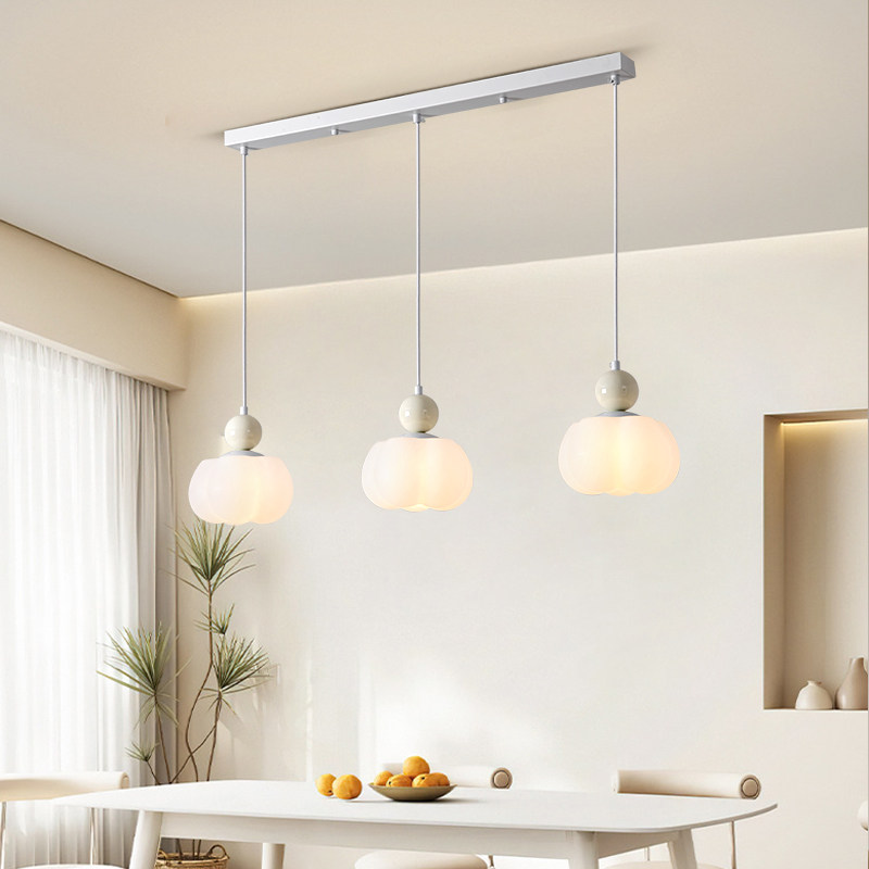 餐厅吊灯简约现代奶油风棉花创意灯罩饭厅餐厅灯餐桌吧台长形灯具,家装灯饰光源,餐厅吊灯,淘宝优惠券,粉丝福利购,淘宝优惠卷
