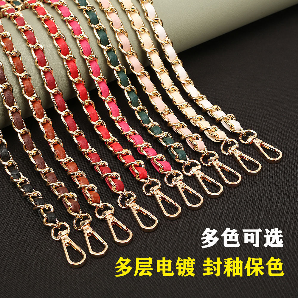 女士彩色包包链条带斜挎