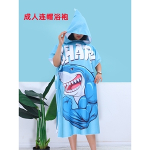 游泳浴巾儿童成人速干毛巾海边防晒沙滩吸水巾便携健身浴袍斗篷