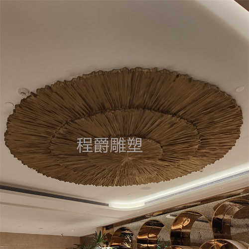 仿古建筑室内玻璃钢仿稻草吊顶天花浮雕雕塑装饰挂件定制