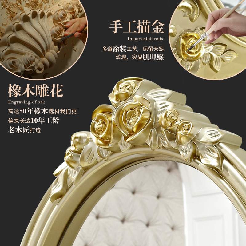 欧式梳妆台卧室现代简约妆凳小奢华简欧实木化妆台化妆柜化妆桌子