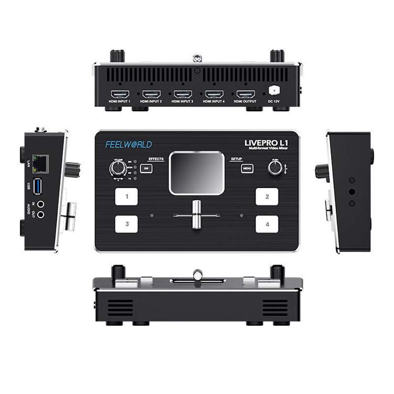 富威德LIVEPRO L1 V1切换台4路HDMI输入多画面分割网络直播切换台