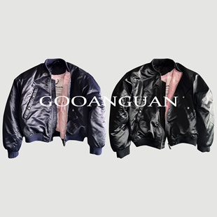 谷安关大口袋棉服粉内胆bomber短款 1夹克男秋冬百搭棒球服 廓形MA