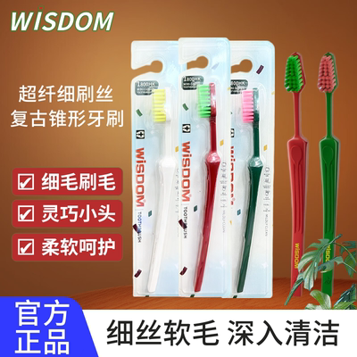 时尚复古尖头牙刷成人洁齿护龈