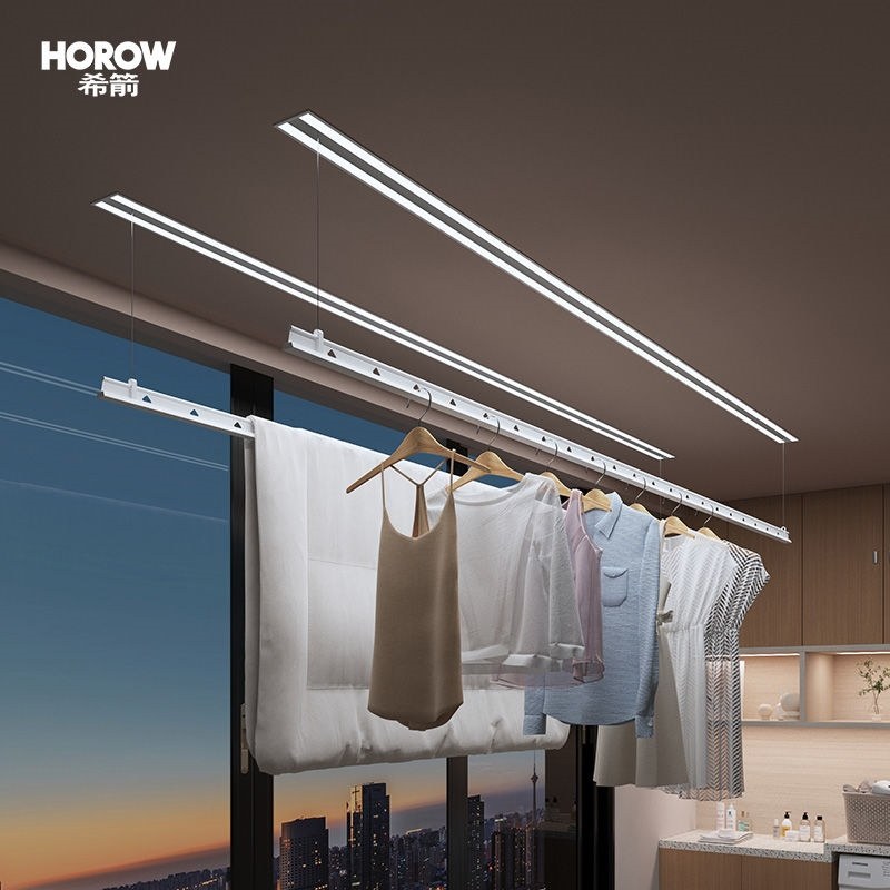 希箭电动晾衣架家用阳台升降晒衣架智能隐形晾衣杆全自动隐藏衣架