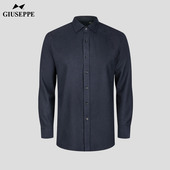 黑色磨毛偏厚修身 Giuseppe乔治白秋冬长袖 衬衫 休闲商务绅士衬衣