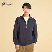 夹克休闲通勤薄外套立领宽松上衣潮 短款 双面穿 乔治白春秋男士