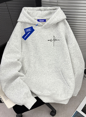 WASSUP秋冬季新款重磅廓形连帽卫衣男生宽松休闲潮牌情侣长袖上衣