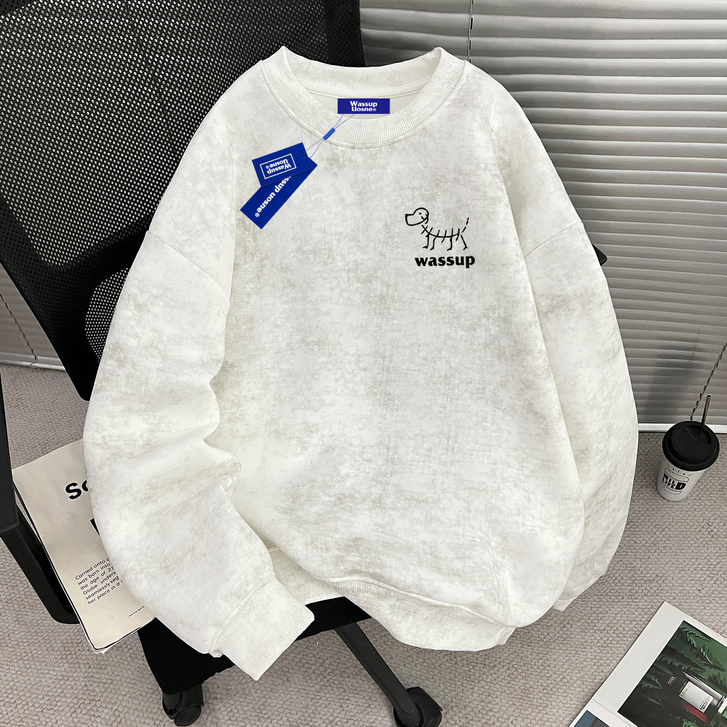 【官方正品】WASSUP蜡染重磅卫衣