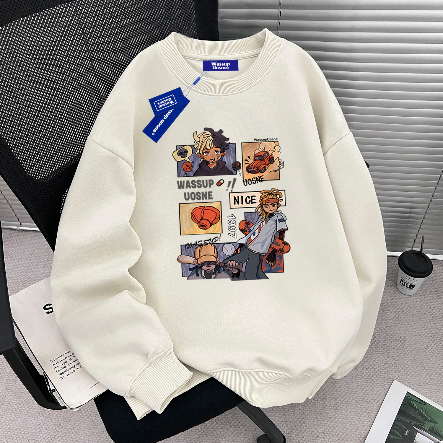 【官方正品】WASSUP重磅圆领卫衣