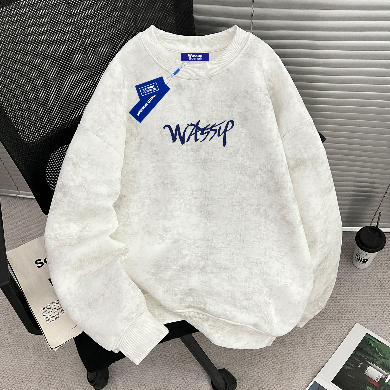 【官方正品】WASSUP蜡染重磅卫衣