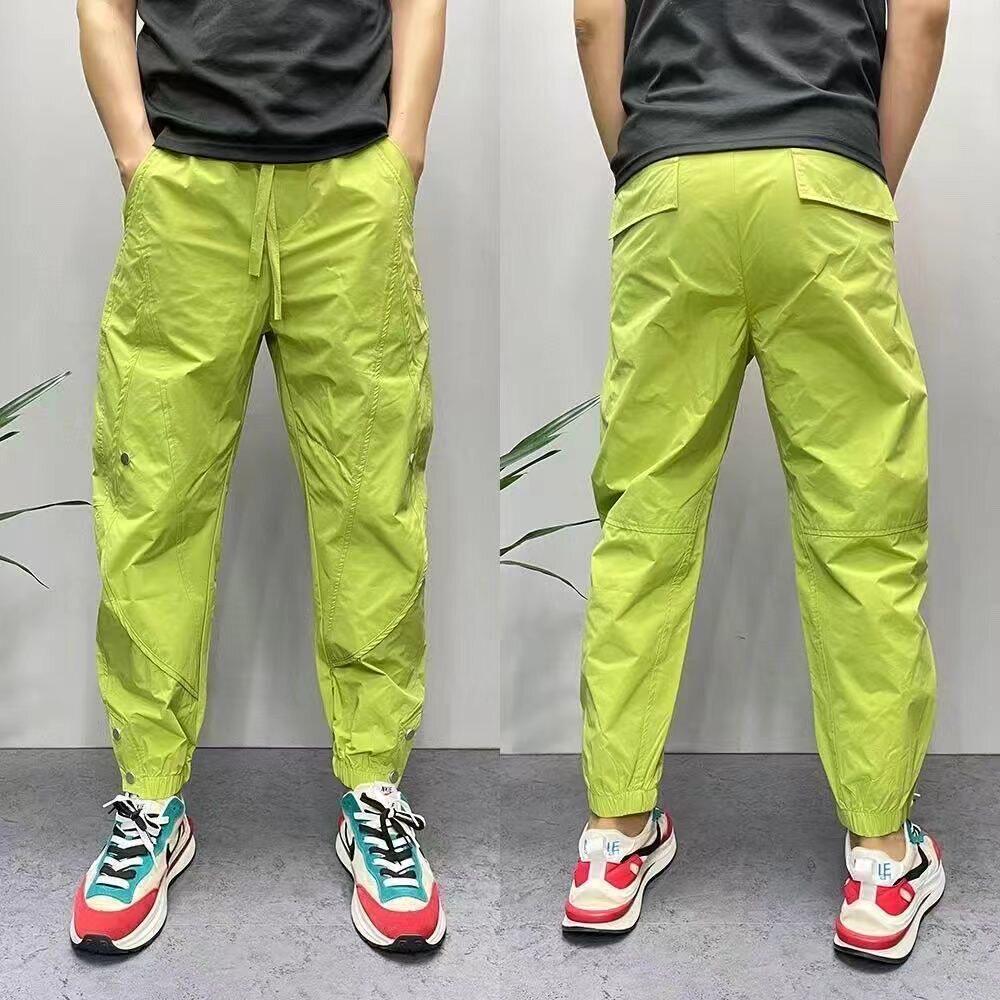 潮牌束脚春秋休闲裤新款宽松九分男士时尚速干潮流透气百搭哈伦