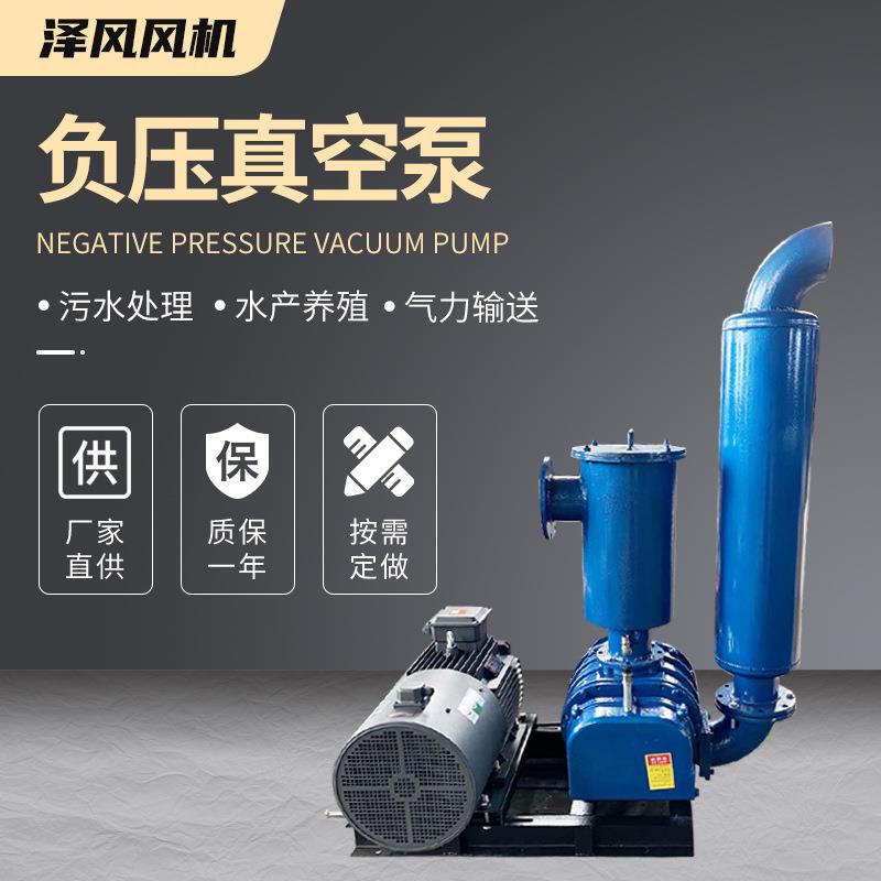 负压罗茨风机污水处理低噪音电动真空泵罗茨增氧机罗茨负压真空泵