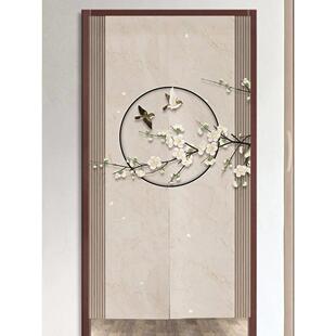 新中式 新品 复古门帘隔断帘家用卧室玄关遮挡帘厨房卫生间挂布帘免