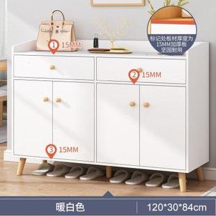 鞋 新品 柜家用进门口大容量简易玄关柜北欧阳台收S纳置物门外收纳