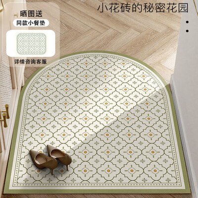茶色北欧pvc入户门地垫皮革可擦防滑防水免洗家用进门口脚垫地毯