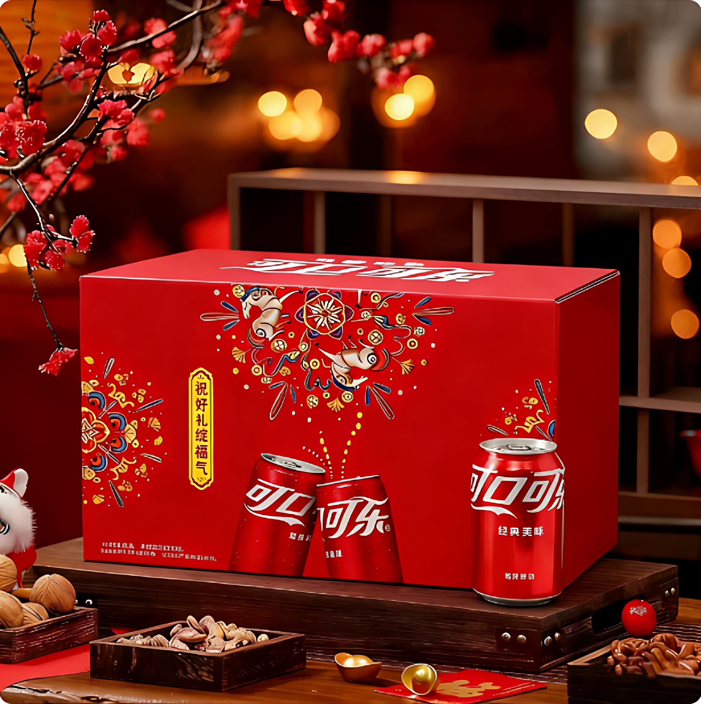 可口可乐马年限定经典可乐礼盒装摩登罐碳酸饮料汽水聚会饮品