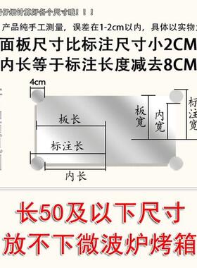 不锈钢三层厨房置物架落地多层储物货架微波炉烤箱多功能收纳架子